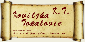 Koviljka Topalović vizit kartica